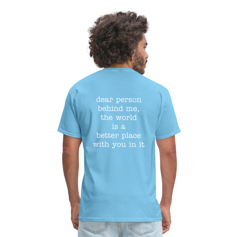 Happy You're here. - aquatic blue