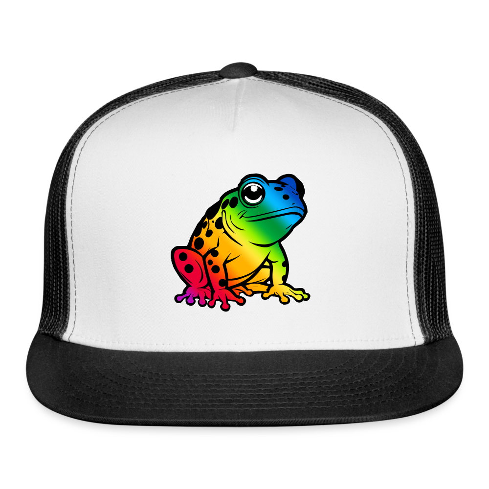 Glow Toad Hat - white/black