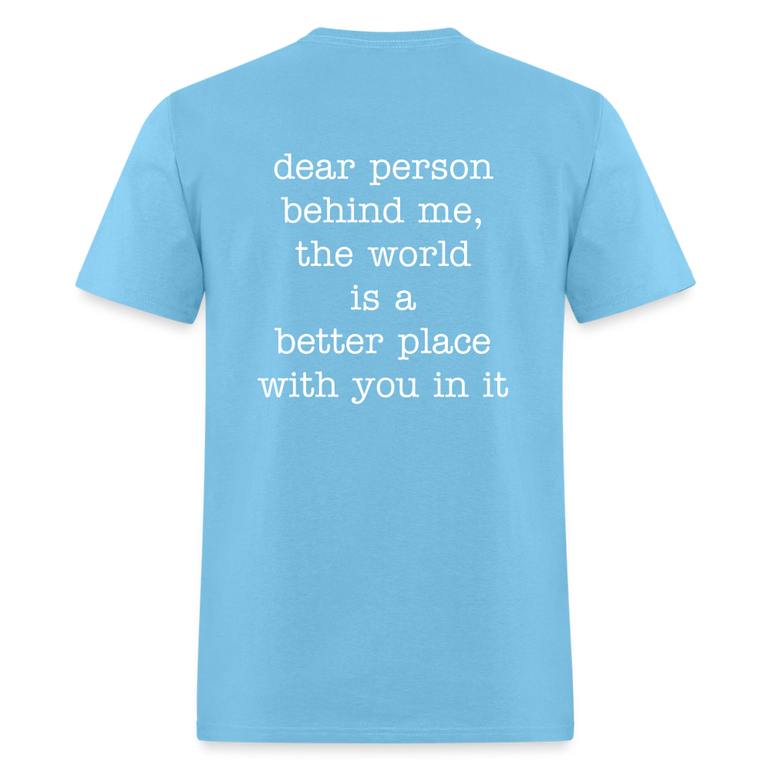 Happy You're here. - aquatic blue