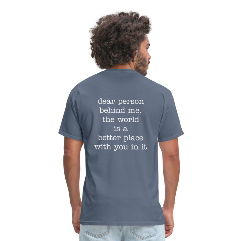 Happy You're here. - denim